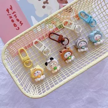 Милый глянцевый чехол на голову, брелок с маленьким кроликом, рюкзак, мультяшная подвеска, украшения, аксессуары, подарок as the picture