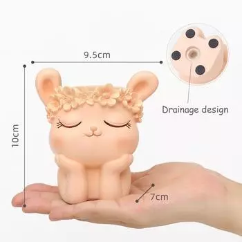 Милый горшок для суккулентов в виде животных, воздушные растения, забавные цветочные горшки, декор для сада в виде фей, фигурки, держатели для карандашей, украшение домашнего стола