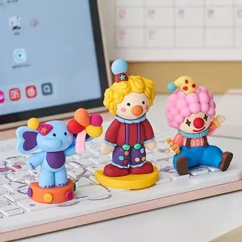 Милый художественный цирковой клоун, миниатюрные фигурки, фигурки из смолы, куклы, микропейзаж, фея, садовые украшения, подарок