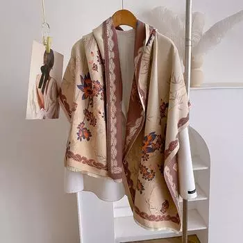 Милый и элегантный, литературный и художественный, тень бамбука, темный аромат, легкий шарф в национальном стиле, женская двухсторонняя шаль для двоих 180cm розовый