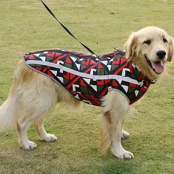 Милый и функциональный водонепроницаемый жилет для собак: Теплая зимняя куртка с дышащей подкладкой L черный белый