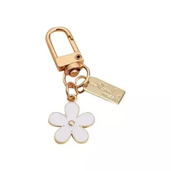 Милый и милый кулон в виде цветка ромашки, капающего маслом, брелок из сплава с буквами One Size белый