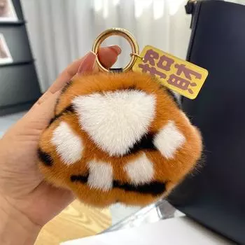 Милый и настоящий кролик-выдра, плюшевый счастливый коготь тигра, автомобильный брелок, кулон, сумка-книга, кулон, подарок на день рождения для девочек