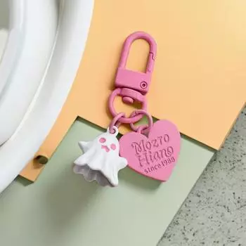 Милый и персонализированный маленький кулон-призрак «Любовь призрака», круглая пряжка на сумке