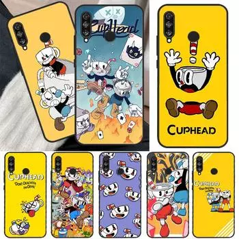 Милый игровой чехол Cuphead для Huawei P40 Lite P20 P50 P30 Pro P Smart Z 2019 Nova 5T, чехол для Honor 50 Honor 8X