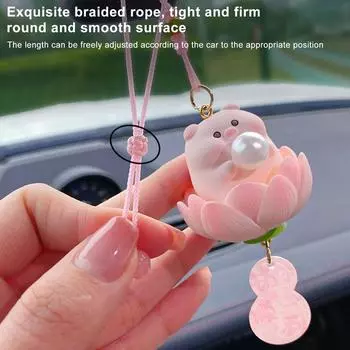Милый качающийся мультяшный милый качающийся мультяшный подвесной автомобильный декор для интерьера, зеркала заднего вида, аксессуары, украшения для автомобиля france