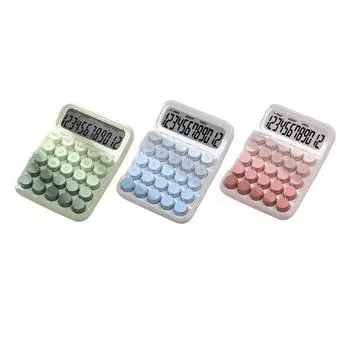 Милый калькулятор 12 цифр большая кнопка четкий дисплей экран стильный калькулятор для студента бухгалтера Blue