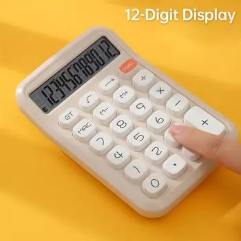 Милый калькулятор 12 цифр большой ЖК-дисплей большая круглая кнопка градиентный калькулятор конфетного цвета зелёный