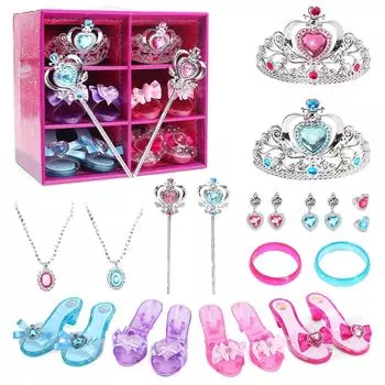 МИЛЫЙ КАМЕННЫЙ Принцесса аксессуары игрушки игровой домик роскошный набор из 23 предметов трансформация тиара корона принцесса ролевая принцесса подарки на день рождения костюм