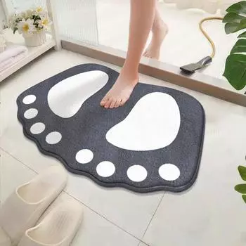 Милый кашемировый впитывающий коврик для пола, пушистый толстый нескользящий коврик для ног, коврик для ванной комнаты, ковер для двери в спальню 400MMx600MM темно-серого
