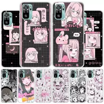 Милый кавайный японский чехол в стиле Харадзюку для девочек, чехол для телефона Xiaomi Redmi Note 10 Pro Max 10S 9 9S 9T 8 8T 11T 11S 11 5G 11E 7 6 5 4X C Redmi Note 10S