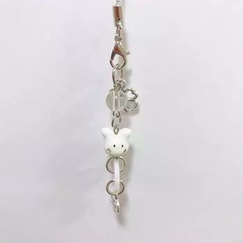 Милый керамический кролик на удачу брелок для телефона мультяшный клевер сумка брелок для автомобиля подвеска подарок милый брелок для сумки