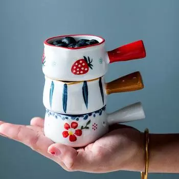 Милый керамический молочник с ручкой, чашка для эспрессо, молочная чашка, приправа, соус, уксус, банка для кофейного сиропа, миски для макания 50ml