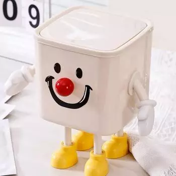 Милый клоун Ins Wind Dopamine Гостиная Спальня Настольное хранилище Ведро Ящик для хранения Домашний органайзер Высокое качество Креативный мусорный бак