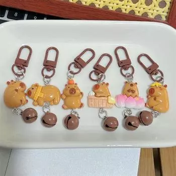 Милый колокольчик капибара брелок смоляной брелок животное мобильный телефон подвесные аксессуары подруги style 1