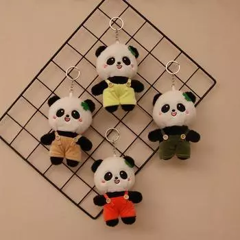 Милый комбинезон панда царапина кукла плюшевая игрушка мультяшный брелок школьная сумка кулон подарок 4 inch