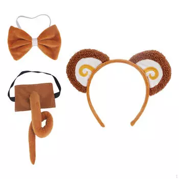 Милый комплект костюма обезьяны с галстуком-бабочкой и платьем-пачкой — идеально подходит для детских косплей-вечеринок No Gauze Skirt