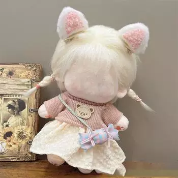 Милый комплект одежды для 20 см хлопковой куклы, плюшевые игрушки, одежда для принцессы, юбка, милый свежий комплект одежды принцессы