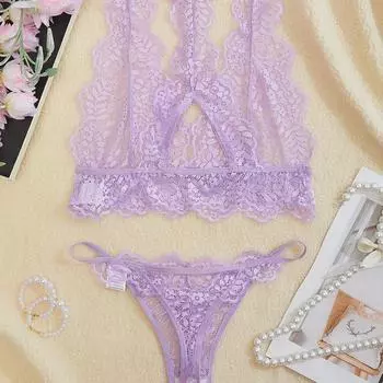 Милый комплект трусиков Sweet Wind с забавной перспективой, полый трехточечный стиль S