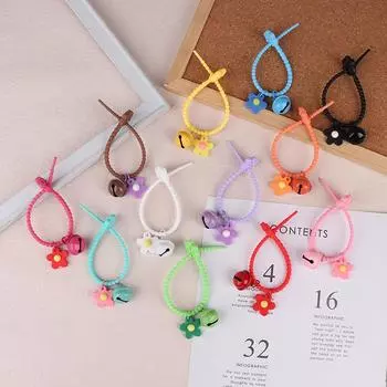 Милый конфетный цветной брелок в виде колокольчика со следами медведя, силиконовый цветочный брелок для девочек, подвеска на сумку, брелок для ключей от машины, украшение на рюкзак зелёный