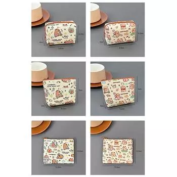 Милый кошелек Capybara, мультяшный кошелек для монет в виде животного, портативный кошелек для денег, сумка для хранения наушников, подарки на день рождения as the picture