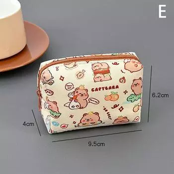 Милый кошелек Capybara, мультяшный кошелек для монет в виде животного, портативный кошелек для денег, сумка для хранения наушников, подарки на день рождения as the picture