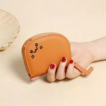 Милый кошелек Cion в форме кошки, женский модный кожаный держатель для карт, портмоне, сумка для хранения карт и наличных, портативная организация