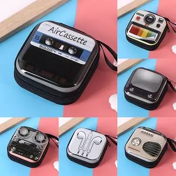 Милый кошелек для монет, мини-кошелек для наушников, чехол для ключей, камеры, телевизора, радио, сумка из жести