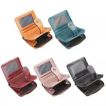 Милый кошелек для женщин, маленький кошелек из искусственной кожи, винтажный готический кошелек в подарок с карманом для монет на молнии вино красного