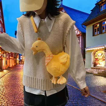 Милый кошелек Goose сумка через плечо для путешествий ключей телефона наушников жёлтый