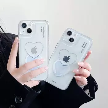 Милый космический чехол с двойным сердцем для Iphone X 12 13 11 Promax Xs Max Xr, мягкий защитный чехол Ins Jane, чехол для телефона Conque for iphone 11