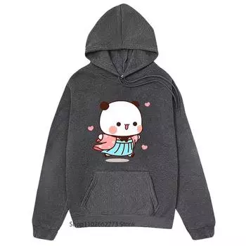 Милый костюм бубу для косплея ханбок кавайные графические толстовки с капюшоном мультфильм смешной принт панды медведь кофты для женщин/мужчин верхняя одежда для девочек S