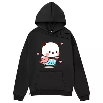 Милый костюм бубу для косплея ханбок кавайные графические толстовки с капюшоном мультфильм смешной принт панды медведь кофты женские топы одежда для девочек S