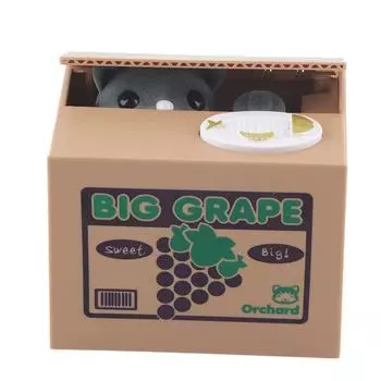 Милый кот автоматическая кража монет кот центы накопительная коробка для детей (# 3)