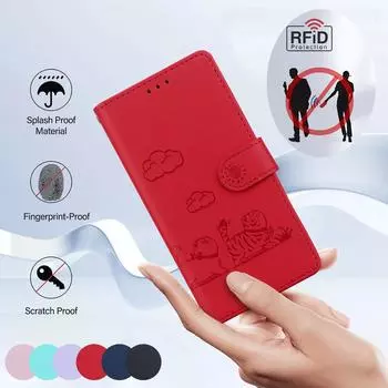 Милый кот RFID блокирует кожаный чехол для Sharp Aquos Zero/Sense3/SHV45 кошелек слоты для карт чехол для Sharp Aquos R2 SHV42 телефон кобура Sharp SHV42 розовый