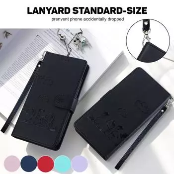 Милый кот RFID блокирующий кожаный чехол для Realme GT6 Realme 12 C61 C67 C55 C53 C63 C31 C33 кошелек слоты для карт чехол для Narzo N55 N53 50A кобура Realme C1 розовый