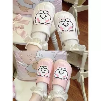 Милый кот Розовые повседневные дышащие кроксы для девочки Pink Hole Shoes 36-size 37