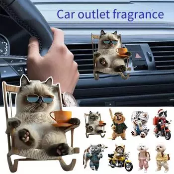 Милый котик автомобильный держатель для воздуха зажимы долговечный свежий элегантный дезодорант автомобильный диффузор украшение салона автомобиля аромат аксессуары