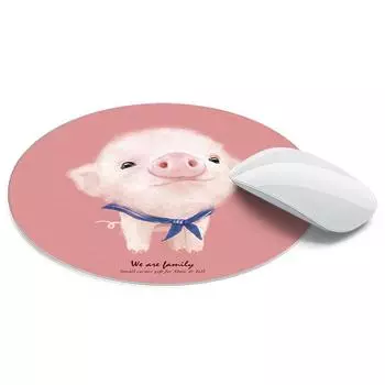 Милый коврик для мыши, маленькая круглая большая подушка, портативный офисный домашний коврик для мыши из натуральной нескользящей резины A