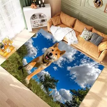 Милый коврик для собаки для спальни, напольный коврик из пены с эффектом памяти, модный ковер с рисунком питомца для гостиной, для ванной, туалета, для дома 40x60cm 1pcs
