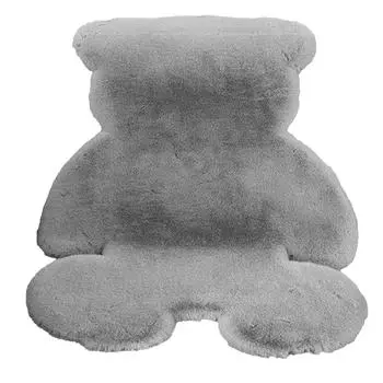 Милый коврик для спальни, мягкий, в форме медведя, мохнатый напольный коврик для детей, подростков, девочек, пол в комнате, гостиная, черный 45x60 серый