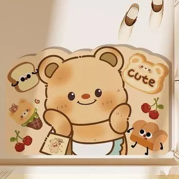 Милый коврик для ванной комнаты с диатомовой грязью, мультяшный, впитывающий воду, быстросохнущий, противоскользящий коврик, грязеотталкивающий и простой в уходе коврик для двери ванной комнаты 40 * 60Cm