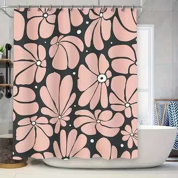 Милый коврик для ванной с кошкой, водонепроницаемая шторка для душа с принтом питомца, декор для ванной комнаты, украшение для дома, художественная ванная 90x180cm