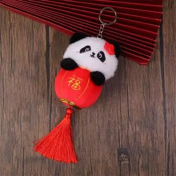 Милый красный фонарь Фу панда плюшевые игрушки кукла брелок сумка подвеска автомобиль подвесные украшения праздничное счастливое украшение тряпичная кукла детские подарки