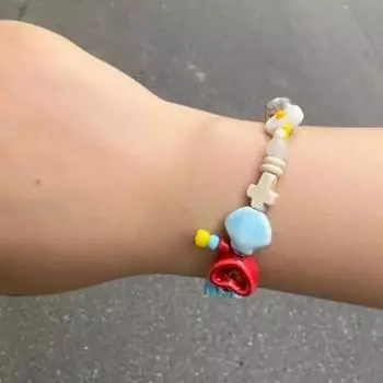Милый красочный браслет из бисера со звездами, простые мультяшные эластичные браслеты, составные браслеты, браслеты дружбы, ювелирные изделия в подарок
