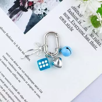 Милый красочный брелок в виде кубика с бантом для любви, кулон, красочный брелок, изысканный рюкзак из смолы, украшения, аксессуары, подарки