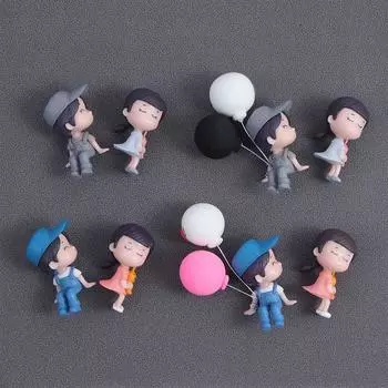 Милый креативный автомобильный центральный консольный орнамент, мультяшные воздушные шары, парные фигурки, украшение, приборная панель автомобиля, фигурки, украшение