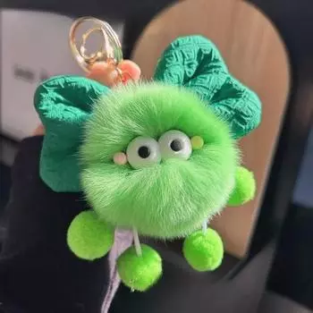 Милый креативный маленький дьяволенок брелок для волос шарик кулон автомобильные украшения подарок One Size зелёный