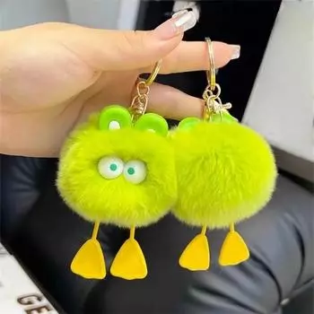 Милый креативный маленький дьяволенок брелок для волос шарик кулон автомобильные украшения подарок One Size зелёный