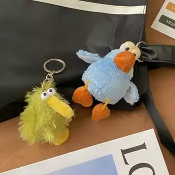 Милый креативный мультяшный брелок с птицей киви, плюшевая игрушка кавайи, кукла, милая сумка, школьный портфель, подвесные украшения, аксессуары, детские подарки